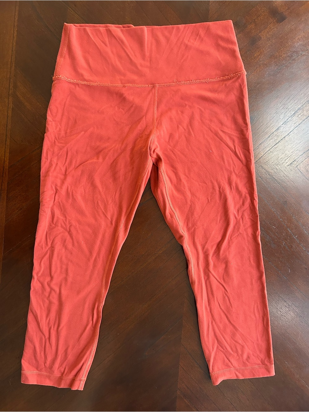 lululemon athletica Coral-Orange High-Rise Capri Leggings size 10